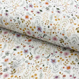 Muślin double gauze Lovely meadow white
