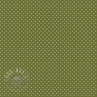 Bawełniana tkanina Petit dots green