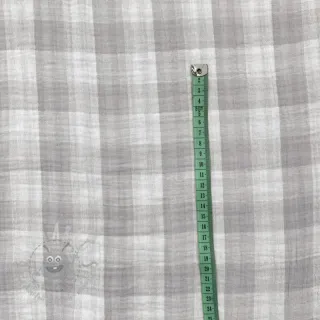 Muślin double gauze Double sided CHECKS MINI grey