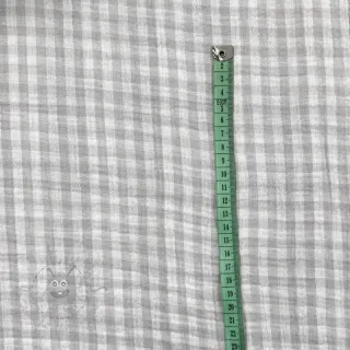 Muślin double gauze Double sided CHECKS MINI grey