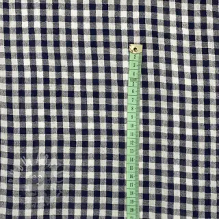 Muślin double gauze Double sided CHECKS MINI navy