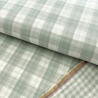 Muślin double gauze Double sided CHECKS MINI nile