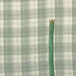 Muślin double gauze Double sided CHECKS MINI nile