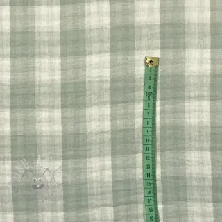 Muślin double gauze Double sided CHECKS MINI nile