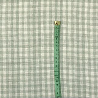 Muślin double gauze Double sided CHECKS MINI nile