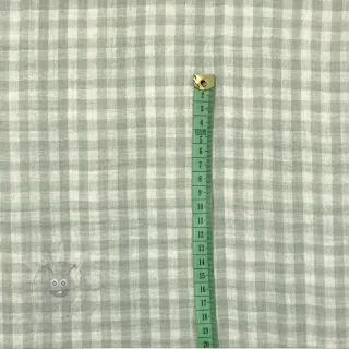 Muślin double gauze Double sided CHECKS MINI nile