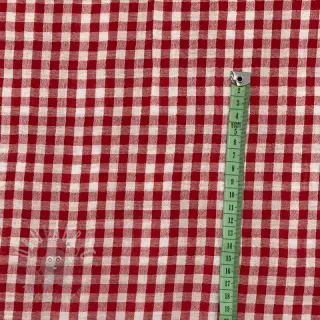 Muślin double gauze Double sided CHECKS MINI red