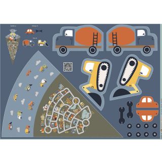 Bawełniana tkanina Cars PANEL digital print