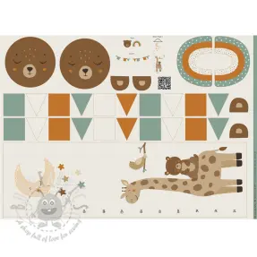 Tkanina dekoracyjna Kids room deco PANEL linenlook digital print