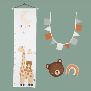 Tkanina dekoracyjna Kids room deco PANEL linenlook digital print