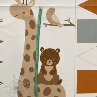 Tkanina dekoracyjna Kids room deco PANEL linenlook digital print