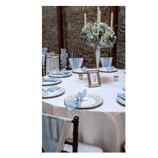 Muślin double gauze blue ORGANIC