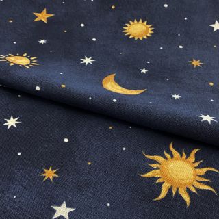 Tkanina dekoracyjna premium GLOW IN THE DARK Starry night