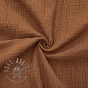 Muślin double gauze cognac ORGANIC