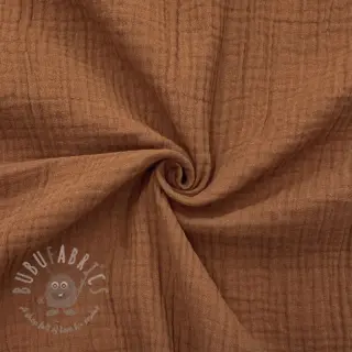 Muślin double gauze cognac ORGANIC