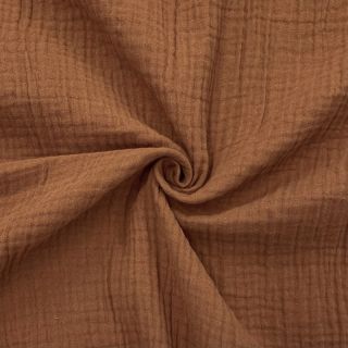 Podwójna gaza/muslin cognac ORGANIC