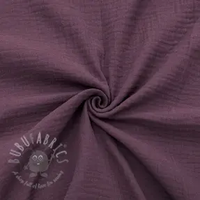 Muślin double gauze aubergine