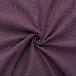 Muślin double gauze aubergine
