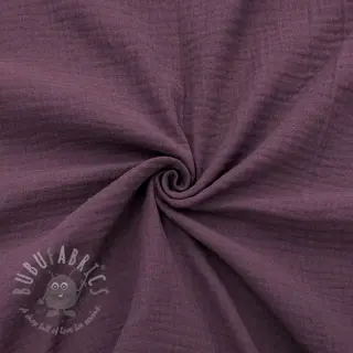 Muślin double gauze aubergine