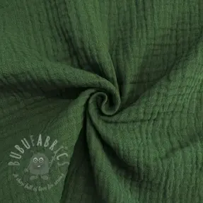 Muślin double gauze ciemna zieleń