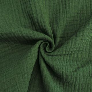Dvojitá gázovina/mušelín dark green