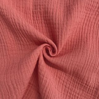 Muślin double gauze coral