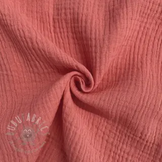 Muślin double gauze coral