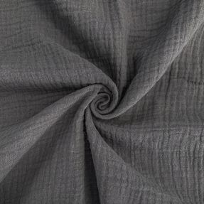Dvojitá gázovina/mušelín dark grey
