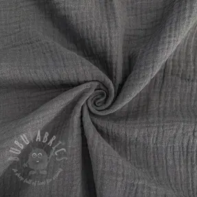 Muślin double gauze dark grey