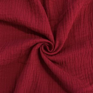 Muślin double gauze red ORGANIC