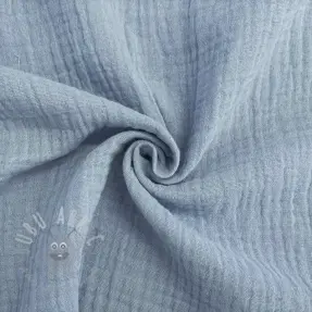 Muślin double gauze blue ORGANIC
