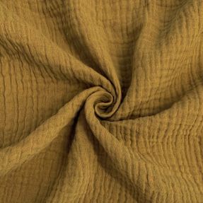 Muślin double gauze ochre ORGANIC
