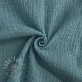 Muślin double gauze blue shadow ORGANIC