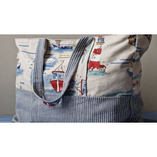 Tkanina dekoracyjna Linenlook Sea shore coast