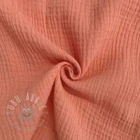 Muślin double gauze salmon ORGANIC