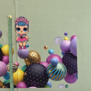 Dresówka Doll sage PANEL digital print