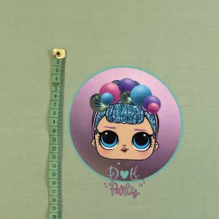 Dresówka Doll sage PANEL digital print