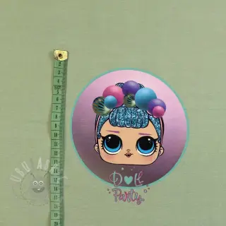 Dresówka Doll sage PANEL digital print
