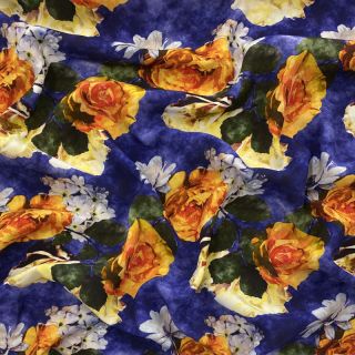Wiskoza Artistic flowers design B digital print