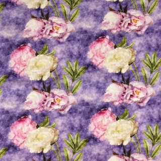 Wiskoza Artistic flowers design C digital print