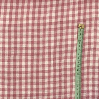 Dvojitá gázovina/mušelín Double sided CHECKS MINI mauve