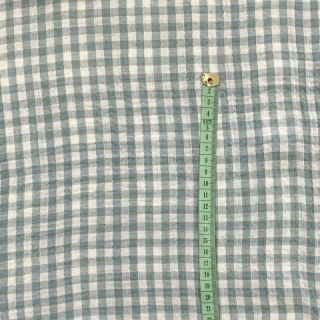 Dvojitá gázovina/mušelín Double sided CHECKS MINI green