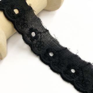 Koronka Mini flower black