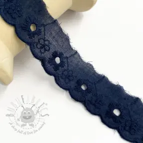 Koronka Mini flower dark blue