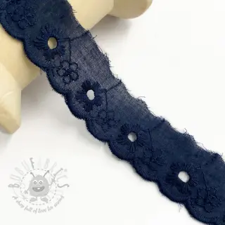 Koronka Mini flower dark blue