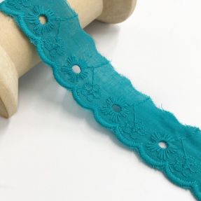 Krajka Mini flower dark mint