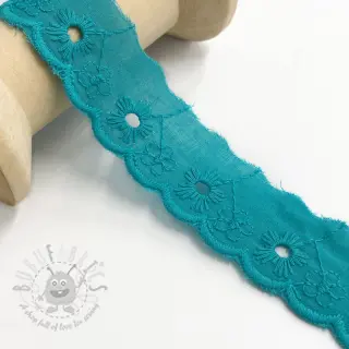 Koronka Mini flower dark mint
