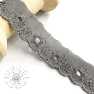 Koronka Mini flower grey