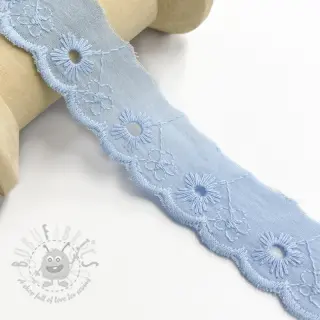 Koronka Mini flower light blue