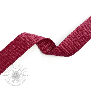 Taśma parciana 2,5 cm bordeaux